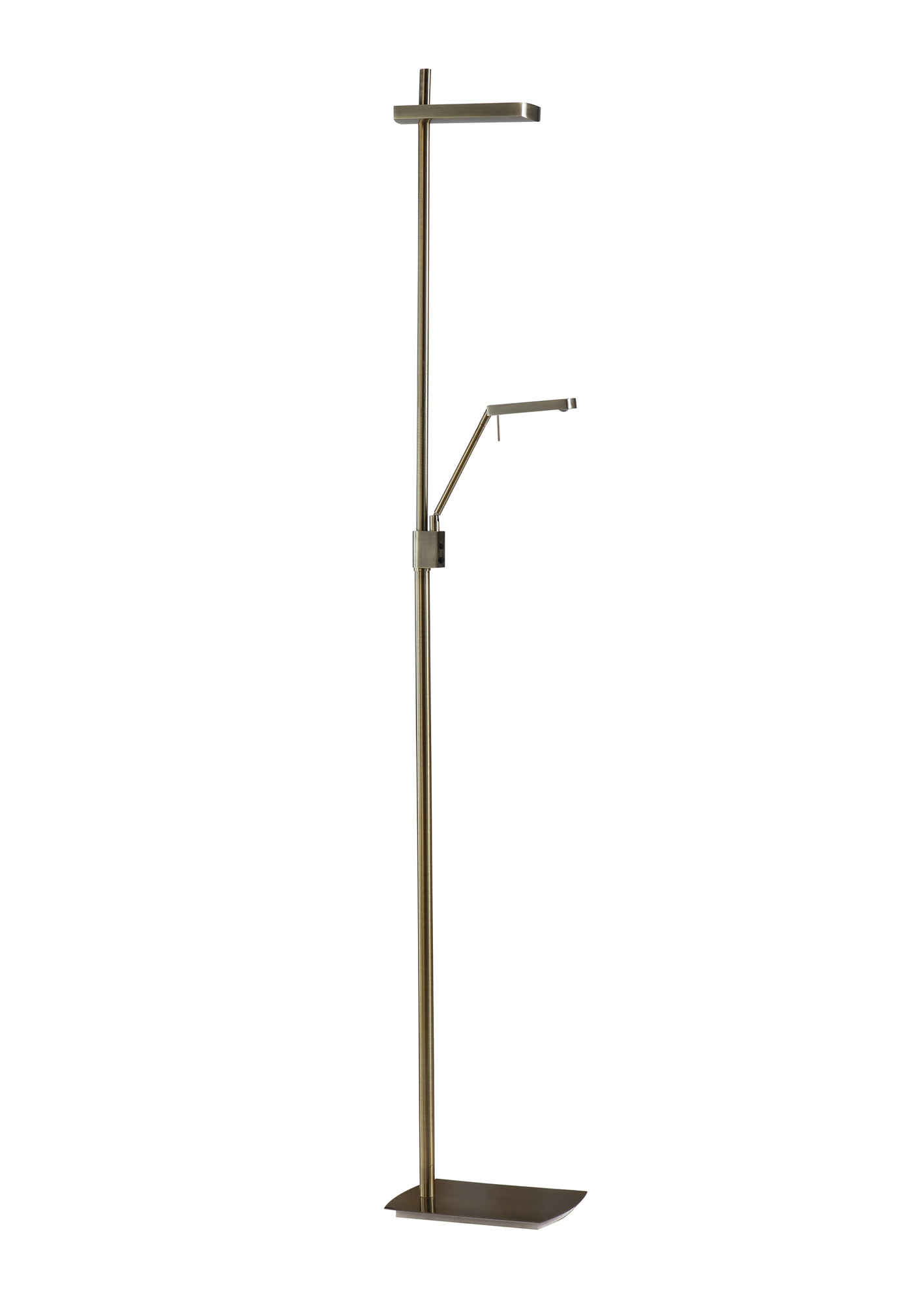 M4941  Phuket Floor Lamp 21W Down 7W Up LED Antique Brass